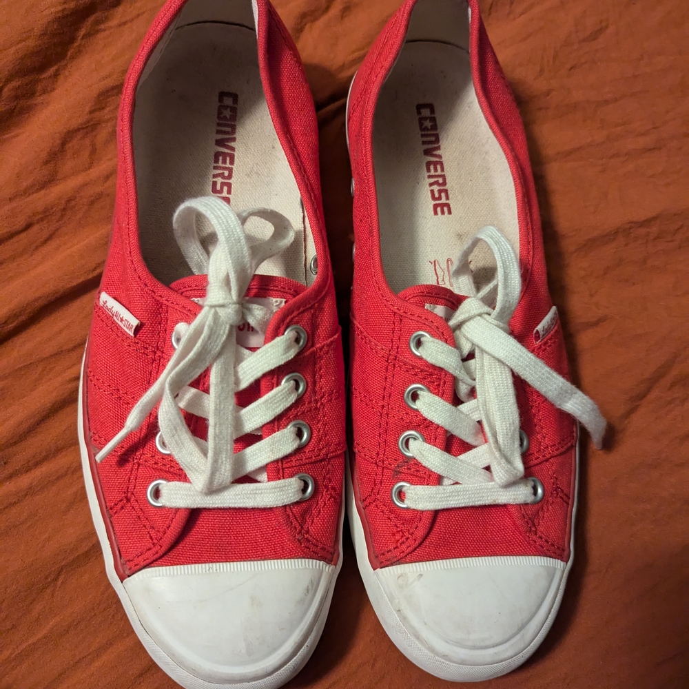 Converse Women's Red Canvas Sneakers